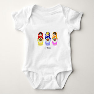 Camisa conocida del bebé de las muñecas rusas de