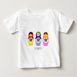 Camisa conocida del bebé de las muñecas rusas de