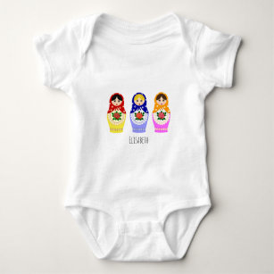 Camisa conocida del bebé de las muñecas rusas del