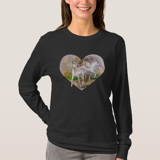 Camisa - corazón de Pegaso del unicornio (Anverso)