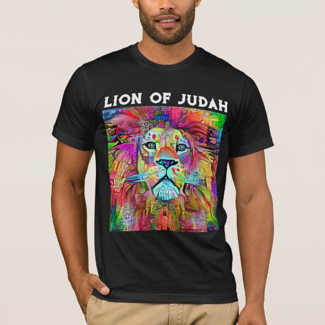 CAMISA CRISTIANA COLORIDA LEÓN DE JUDÁ (Anverso)
