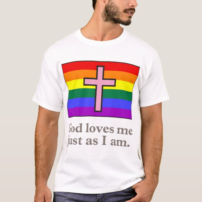 Camisa cristiana gay del lema de la bandera (Anverso)