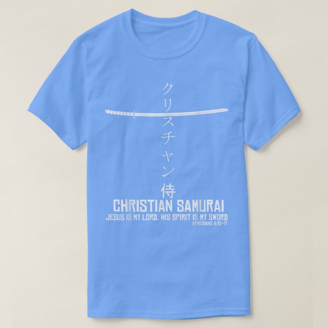 Camisa cruzada Kanji Samurai Cristiana  (Diseño del anverso)