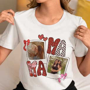 Camisa Cuello Coquette Leopardo Collage de Fotos d