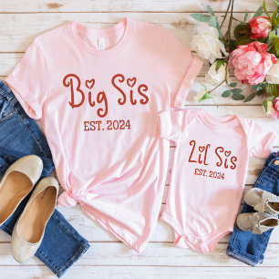 Camisa Cute Big Sis 2024   Gran Hermana Retro