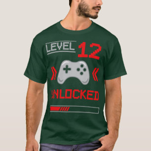 Camisa de 12 cumpleaños desbloqueada de nivel 12
