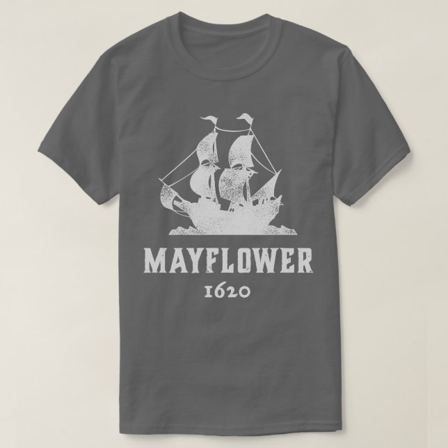 Camisa de 400 años del Mayflower 1620 Gracias (Diseño del anverso)