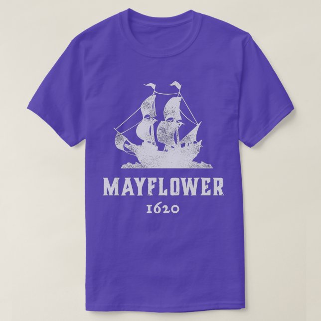 Camisa de 400 años del Mayflower 1620 Gracias (Diseño del anverso)
