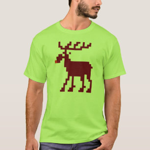 Camisa de 8 del pedazo del navidad alces del