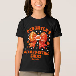 Camisa de Acción de Gracias de una hija personaliz