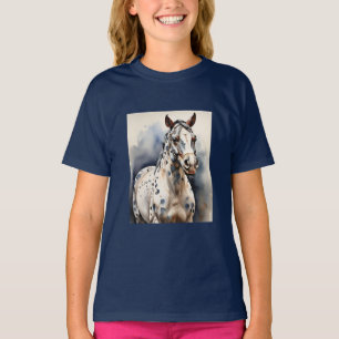 Camisa de Acuarela de Caballo Appaloosa Leopardo M