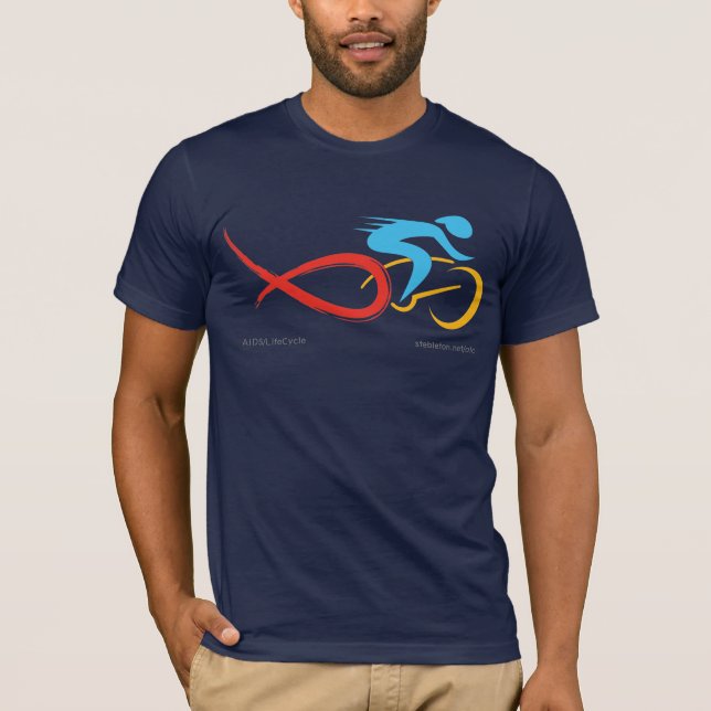 Camisa de AIDS/LifeCycle - tricolora (Anverso)