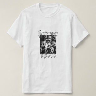 Camisa de algodón blanco de verano con el horror m