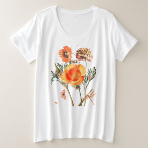 CAMISA DE ALGODÓN DE TAMAÑO MÁS CON PAPAS
