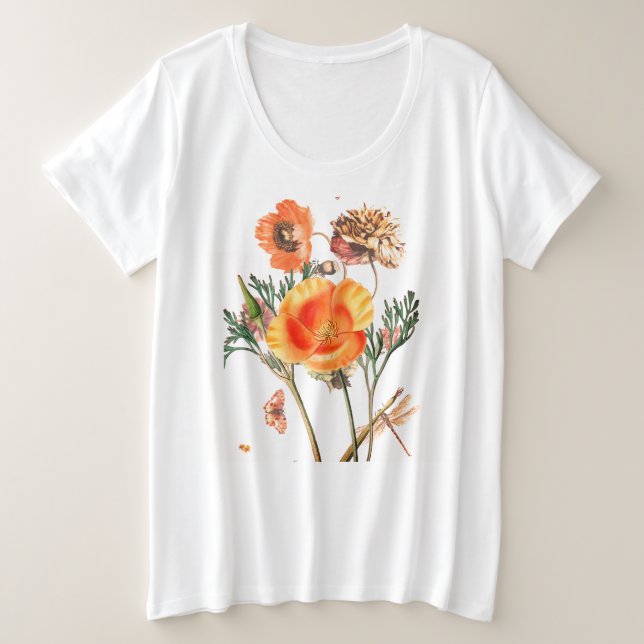 CAMISA DE ALGODÓN DE TAMAÑO MÁS CON PAPAS (Anverso del diseño)