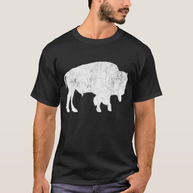 Camisa de Amante de Búfalo Retro Bison Animal Love (Anverso)
