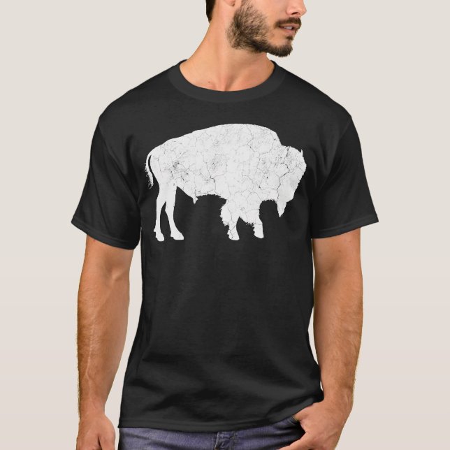 Camisa de Amante de Búfalo Retro Bison Animal Love (Anverso)