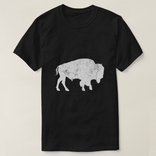 Camisa de Amante de Búfalo Retro Bison Animal Love (Diseño del anverso)