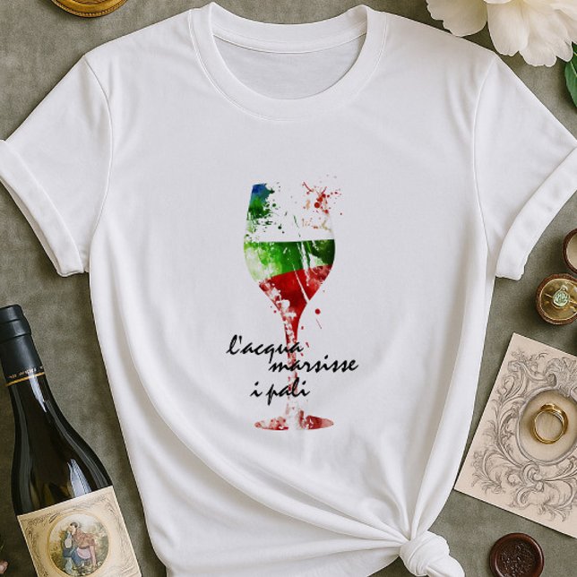 Camisa de Amante de Vino Italiano | Gráfico de Vin (Subido por el creador)