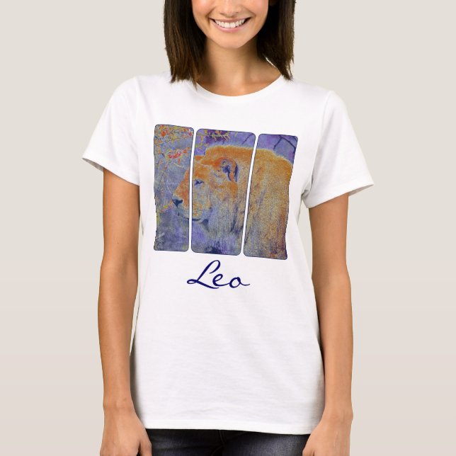Camisa de amor animal LEO, gato grande de león afr (Anverso)