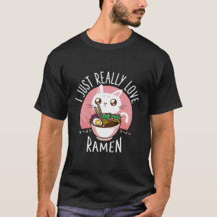 Camisa de Anime del Gato del Ramen - Ropa de Kawai