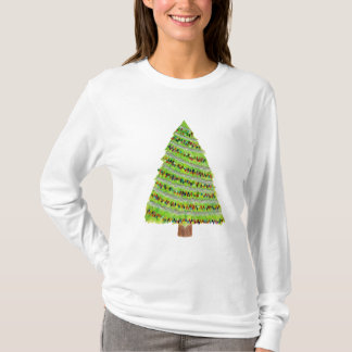 Camisa de árbol de navidad acuarela