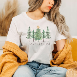 Camisa de árbol de navidad amarga y brillante