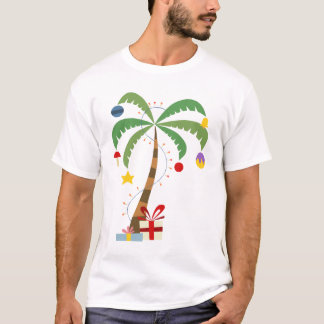 Camisa de árbol de palmas de los navidades