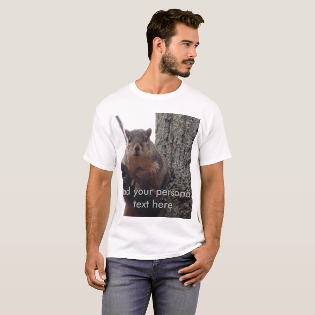 Camisa de ardilla personalizado hombres personaliz (Anverso completo)