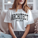 Camisa de Arquitecto Regalo Personalizado para Gra<br><div class="desc">Muestra tu pasión por el diseño con esta camiseta y sudadera de Arquitecto. Un regalo personalizado y reflexivo para arquitectos,  futuros arquitectos y estudiantes de arquitectura. Perfecto para graduaciones,  cumpleaños o cualquier persona orgullosa de su profesión.</div>