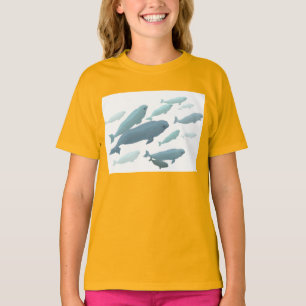 Camisa de arte de ballenas orgánica Beluga para ni
