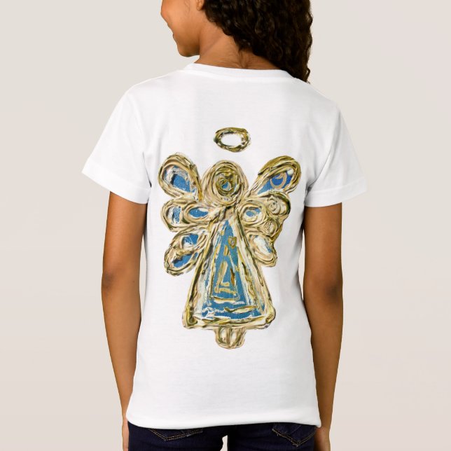Camisa de arte de Blue Guardian Angel Personalizad (Reverso)
