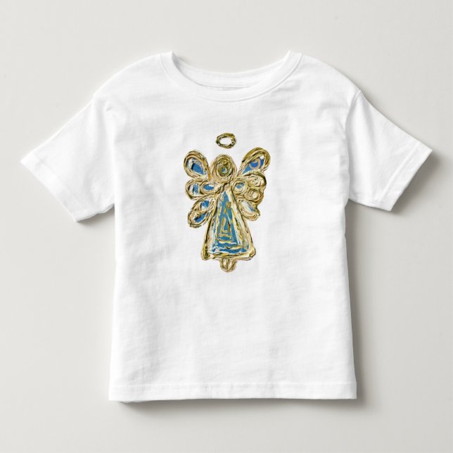 Camisa de arte de Blue Guardian Angel Personalizad (Anverso)