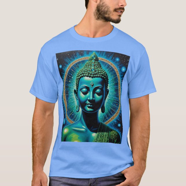 Camisa de arte de Buda de Ilustración Cósmica (Anverso)