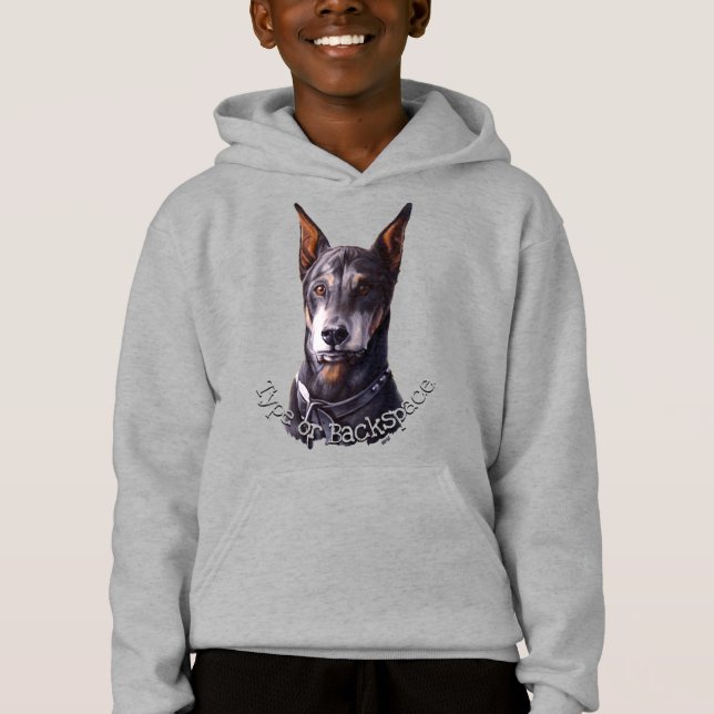 Camisa de arte de perro personalizada de Doberman  (Anverso)