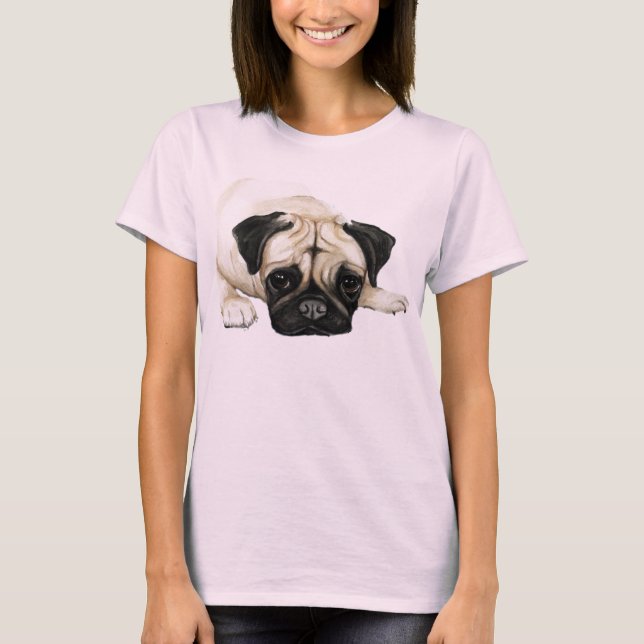 Camisa de arte de perro "Pug" (Anverso)