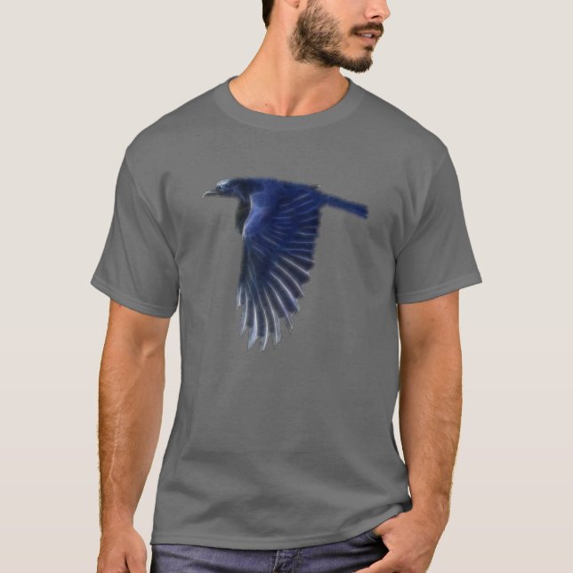 Camisa de arte de vida silvestre Flying Raven (Anverso)