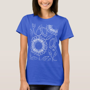 Camisa de arte floral decorativa