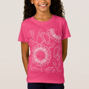 Camisa de arte floral decorativa