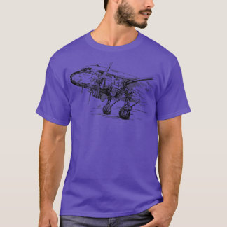 Camisa De Avión DC3 Vintage Para Hombres Esposo Da