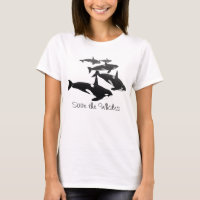 Camisa de ballena Orca para mujeres más camiseta d