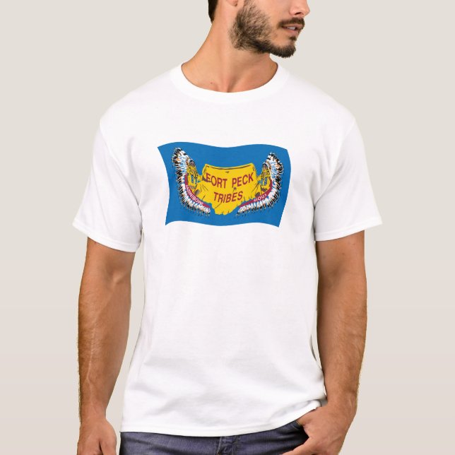 Camisa de bandera Assiniboine de Fort Peck (Anverso)