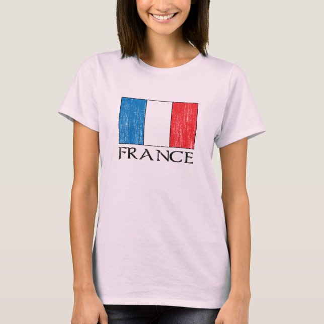 Camisa de bandera de Francia retro (Anverso)