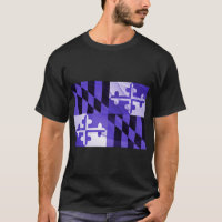 Camisa de bandera del estado de Baltimore Purple M