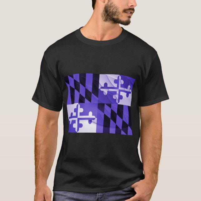 Camisa de bandera del estado de Baltimore Purple M (Anverso)