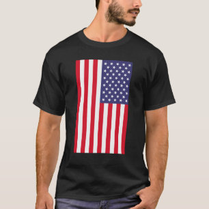 Camisa de bandera estadounidense vertical negra