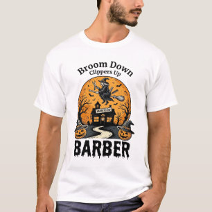 Camisa de barbero de Halloween Bruja Salón Embruja