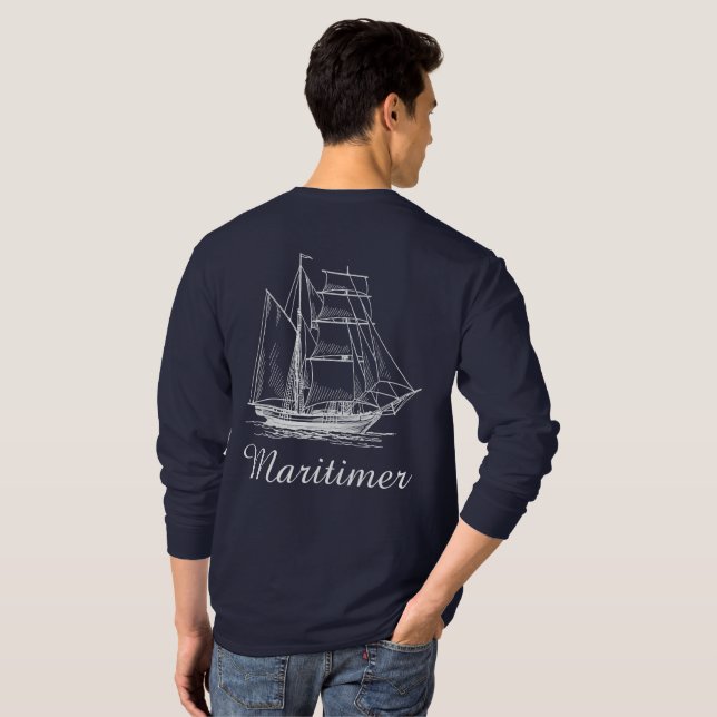 Camisa de barco de vela marítima Maritimer (Reverso completo)