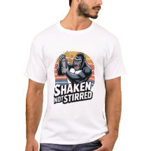 Camisa de Barman Gorila Agitado No Revuelto