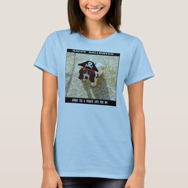 Camisa de Basset Hound del pirata (Anverso)